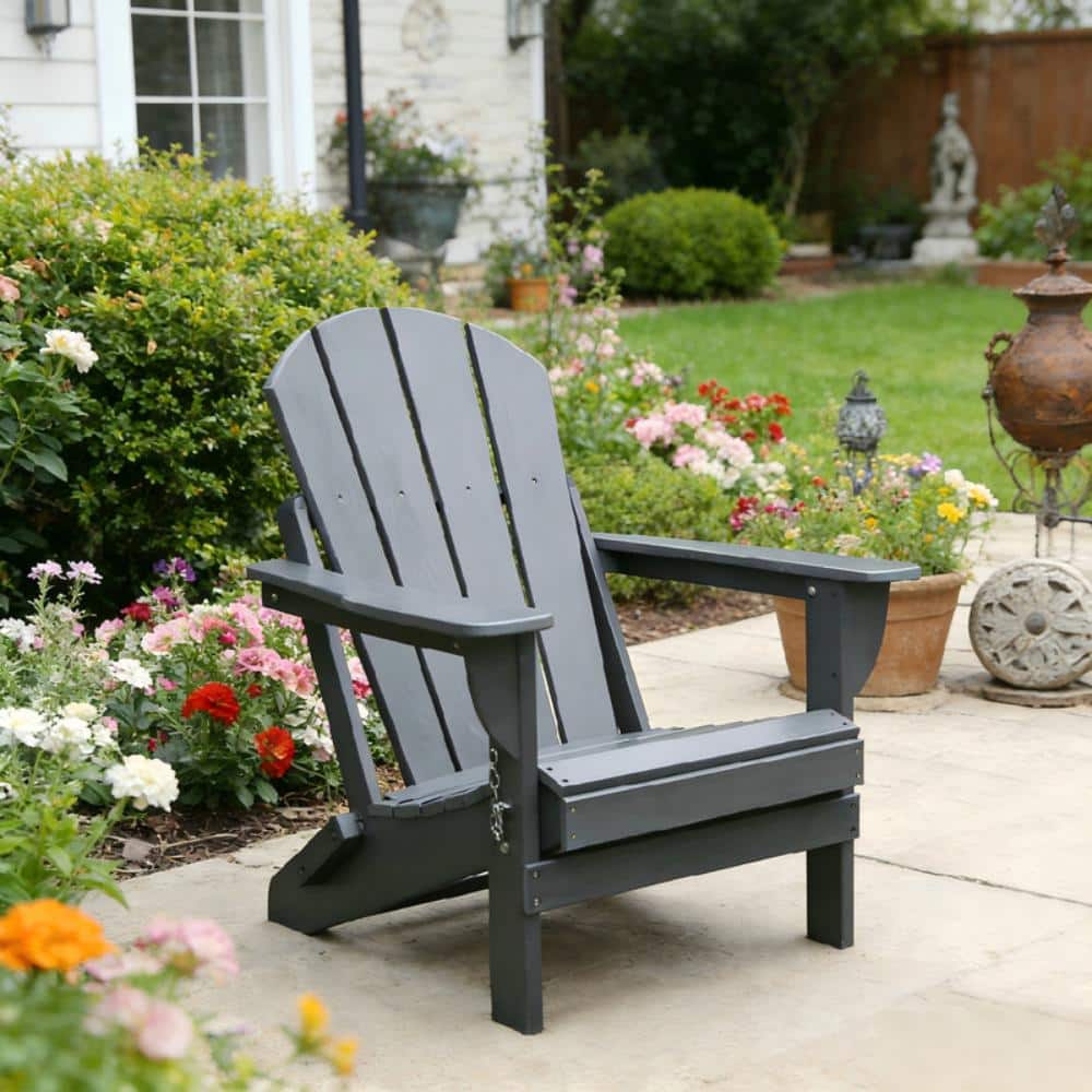 HDPE Folding Adirondack Chair, 380 lbs Weight Capacity, All