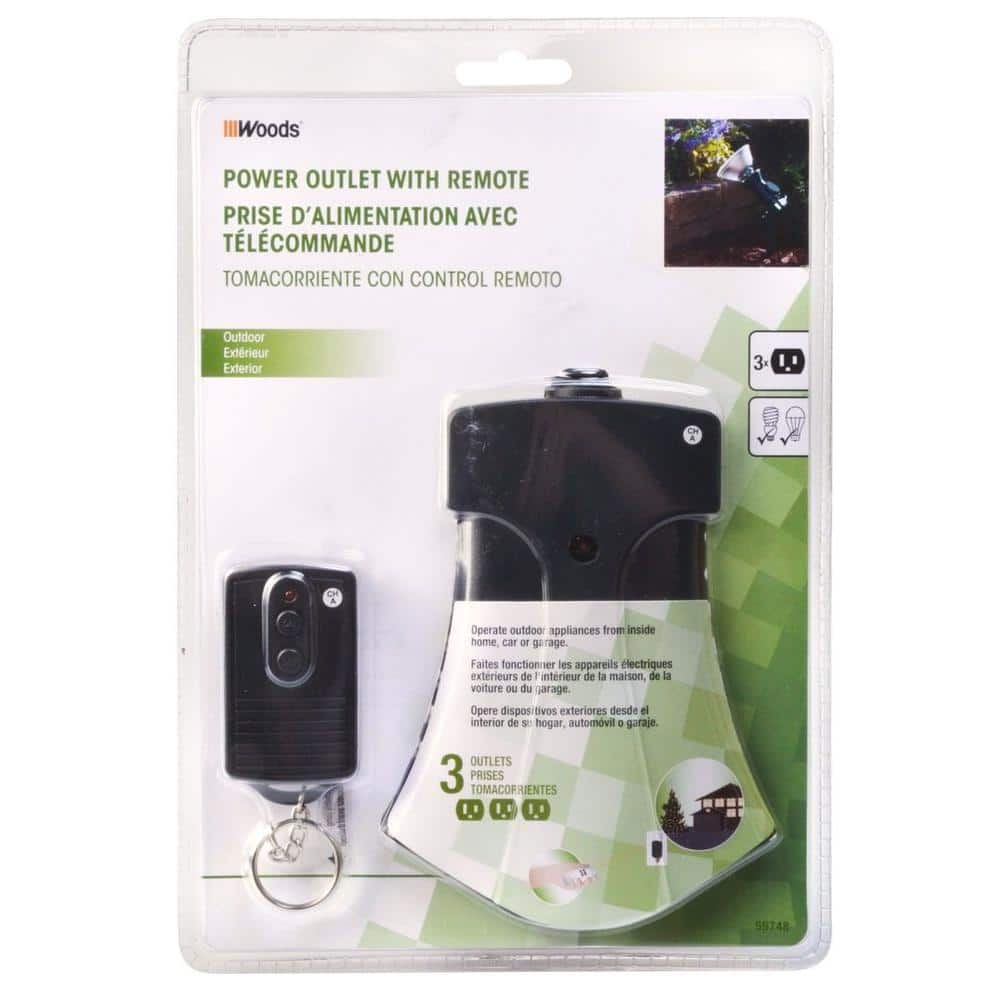 Smart Outdoor Plug-in Wireless Remote Control Weatherproof Grounded Outlets