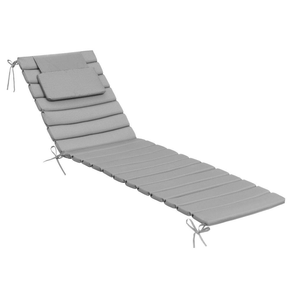 20.9 in. x 70.9 in. 1-Piece Outdoor Chaise Lounge Cushion Foldable Pool Lounge Chair Cushion with Headrest in Light Gray price history on PriceWatchPro