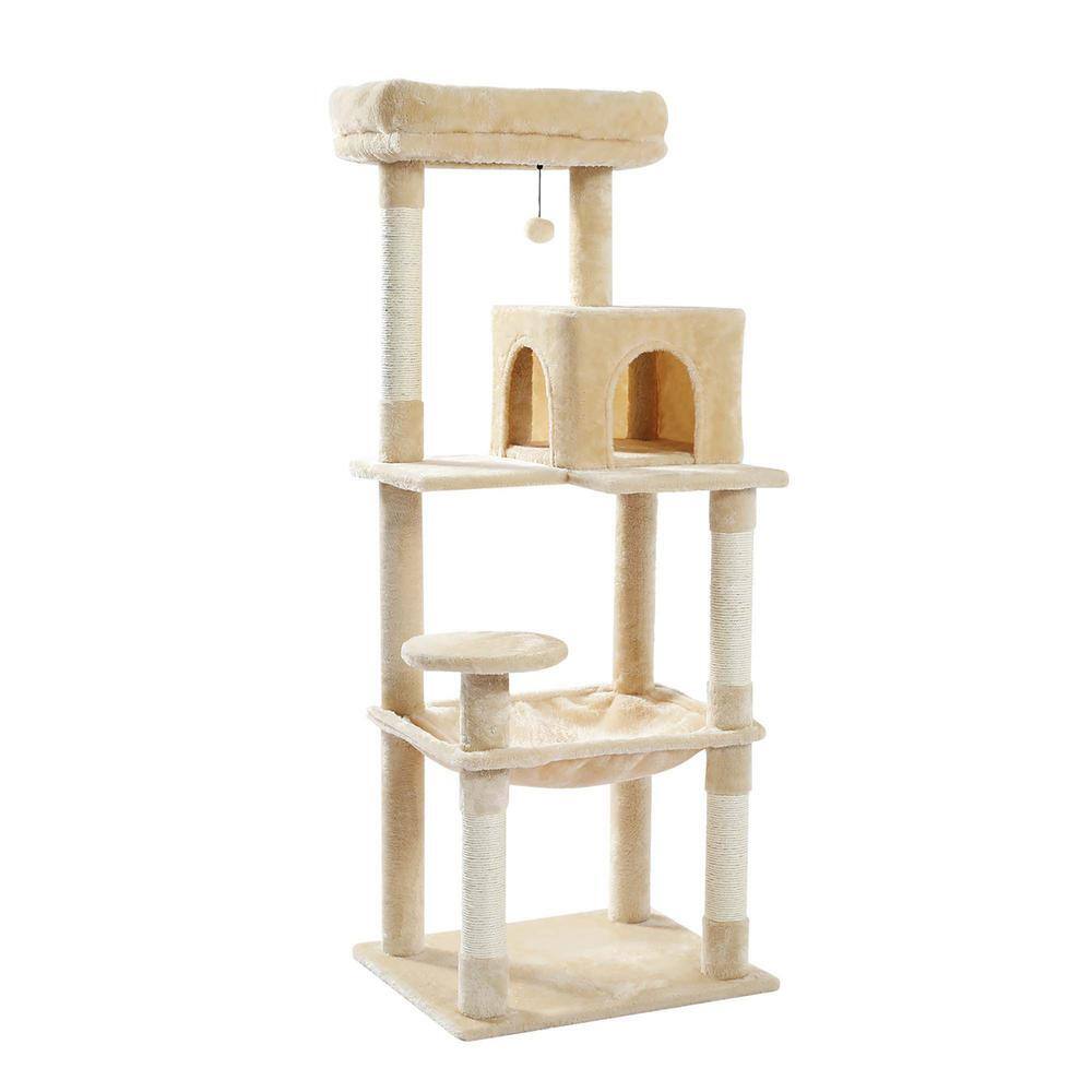 Beige Plush Sisal Scratcher Cat Tree Cat House price history on PriceWatchPro