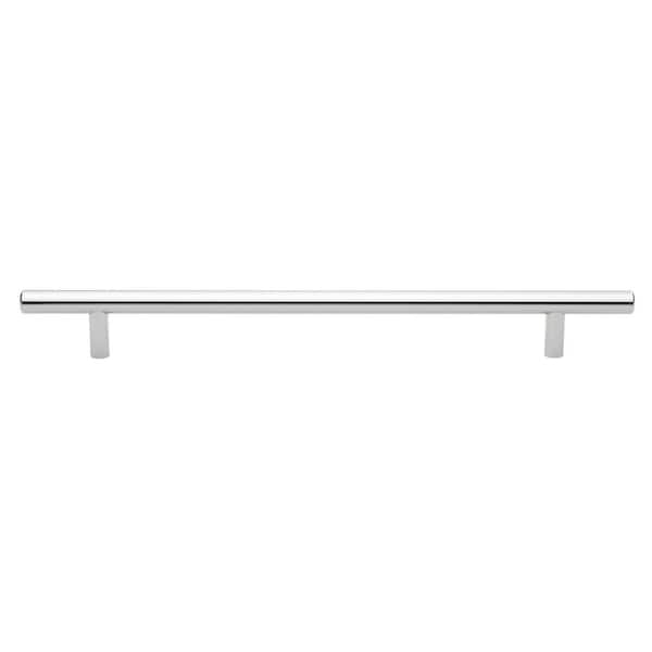 GlideRite 9 in. Polished Chrome Solid Handle Drawer Bar Pulls (10-Pack)