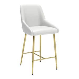 Madelaine White 100% Polyurethane Counter Chair