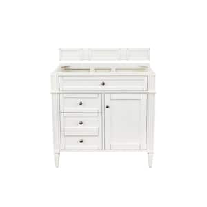 Brittany 35 in. W x 23 in.D x 32.8 in. H Single Bath Vanity Cabinet Without Top in Bright White