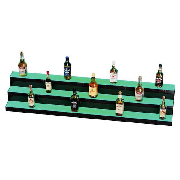 VEVOR 54-Bottles LED Lighted Liquor Bottle Display 60 in