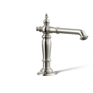 Artifacts 6.625 in. Bathroom Sink Spout with Column Design in Vibrant Polished Nickel