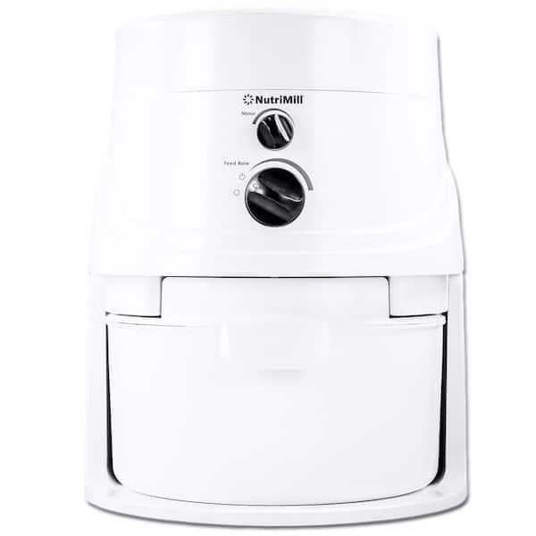 NutriMill Classic 20-Cup 11-Speed White Grain Mill with Removable Filter