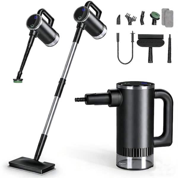 11-in-1 Corded Steam Mop Detachable Handheld 3-Level Steam Control Multi-Purpose Steamer for Hardwood Tile Grout Bath