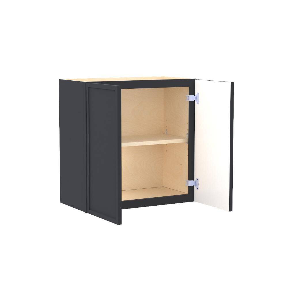 Franklin 24 in. W x 12 in. D x 24 in. H Assembled Plywood Wall Bridge Kitchen Cabinet in Valiant Onyx with Soft Close price history on PriceWatchPro