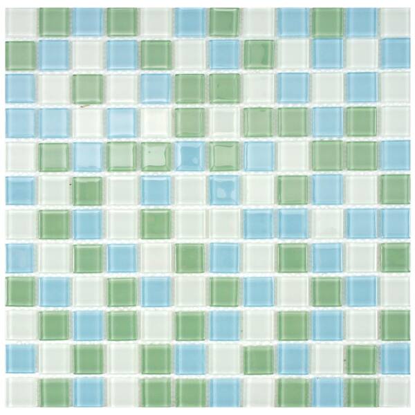 Merola Tile Spectrum Square Fresh 11-3/4 in. x 11-3/4 in. x 4 mm Glass Mosaic Tile