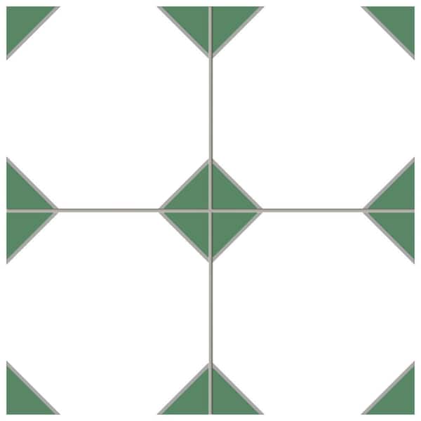 Merola Tile Canterbury Green 13 in. x 13 in. Porcelain Floor and Wall Take Home Tile Sample