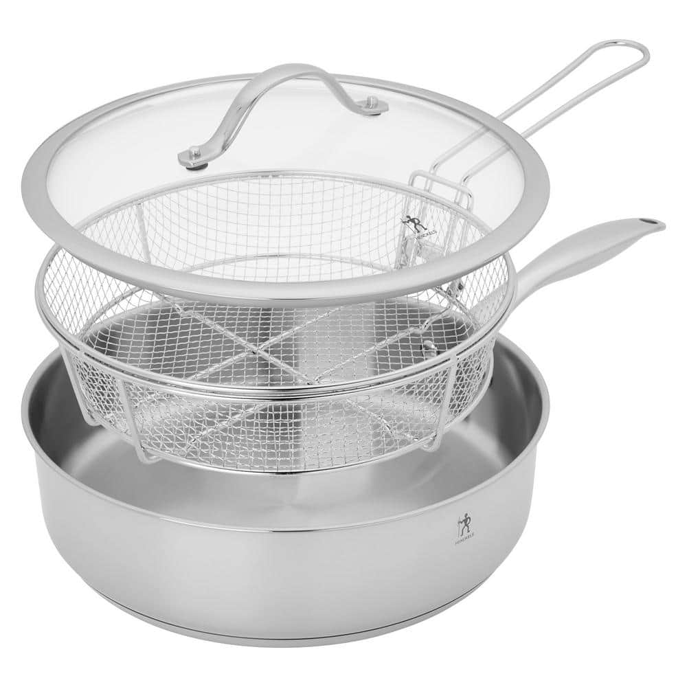 Aragon 5-qt Stainless Steel Saute Pan with Lid and Fryer Basket