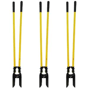 48 in. Classic Fiberglass Post Hole Digger with Heavy-Duty Blade and Cushion Grip (3-Pack)