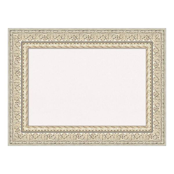 Amanti Art Fair Baroque Cream Framed White Cork Memo Board
