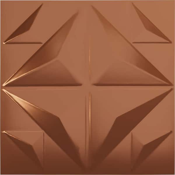 Ekena Millwork 19 5/8 in. x 19 5/8 in. Crystal EnduraWall Decorative 3D Wall Panel, Copper (12-Pack for 32.04 Sq. Ft.)