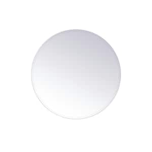 Timeless Home 32 in. W x 32 in. H x Contemporary Frameless Round Clear Mirror
