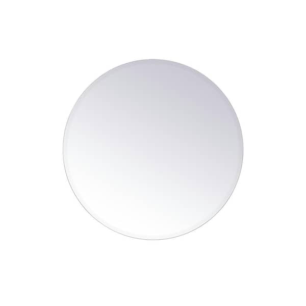 Unbranded Timeless Home 32 in. W x 32 in. H x Contemporary Frameless Round Clear Mirror