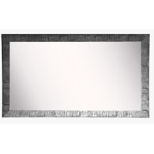 Oversized Rectangle Silver/Black Accents Modern Mirror (68 in. H x 33 in. W)
