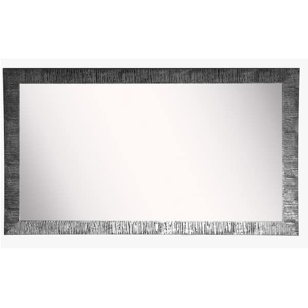 Unbranded Oversized Rectangle Silver/Black Accents Modern Mirror (68 in. H x 33 in. W)