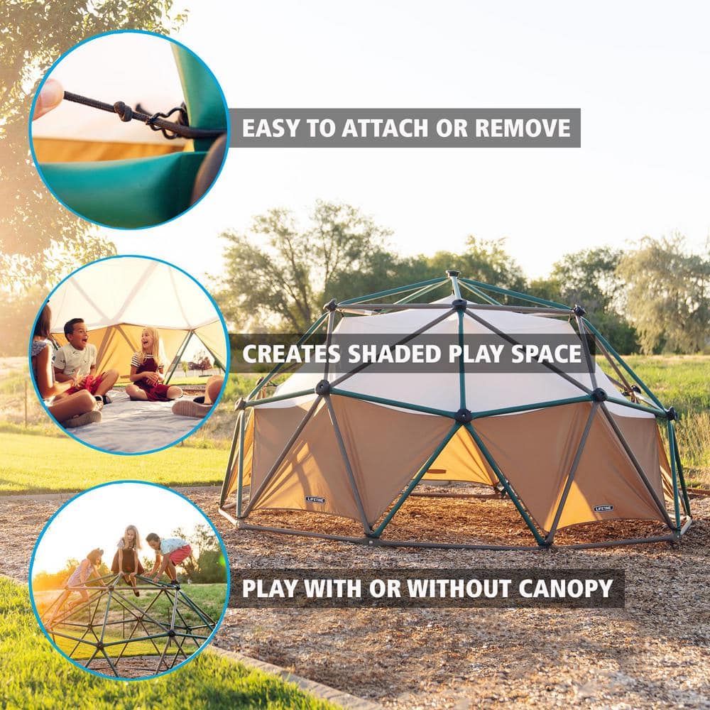 Lifetime 10 ft. Green and Brown Steel Dome Climber with Canopy