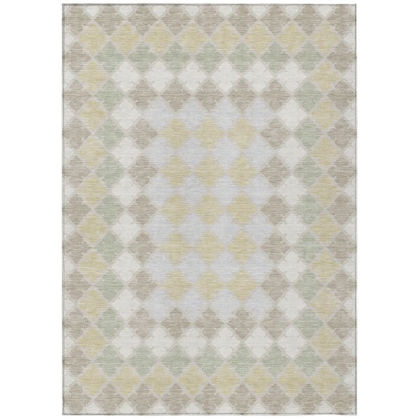 Chantille Machine Washable Indoor/Outdoor Abstract ACN2997 Ivory 10 ft. x 14 ft. Area Rug