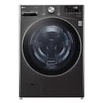 5.0 cu. ft. Large Capacity High Efficiency Stackable Smart Front Load Washer with TurboWash360 and Steam in Black Steel