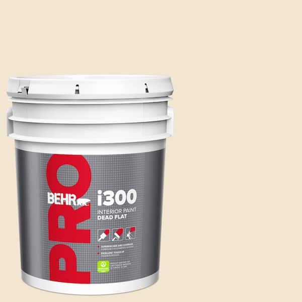 BEHR PRO 5 gal. #HDC-NT-11A Warm Marshmallow Dead Flat Interior Paint