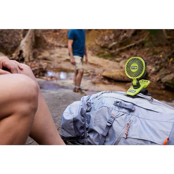 RYOBI - USB Lithium Clamp Fan Kit with USB Lithium 2.0 Ah Lithium Rechargeable Battery
