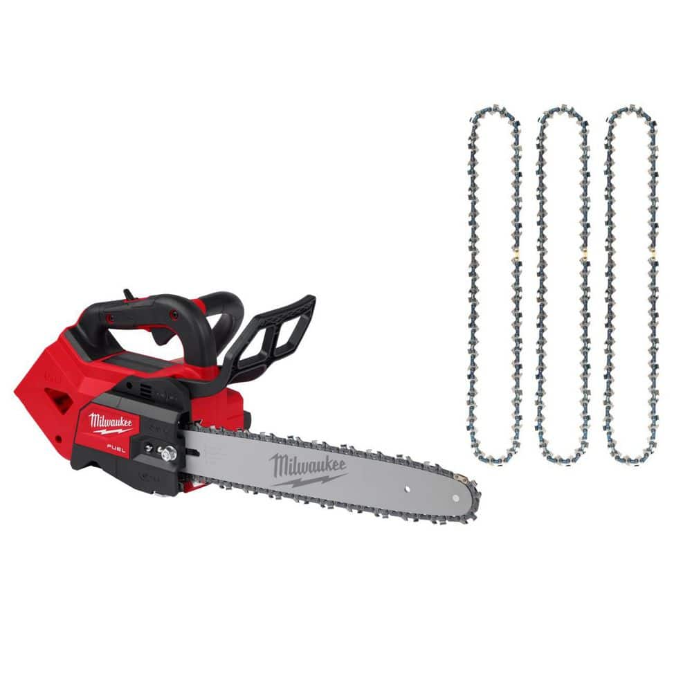 M18 FUEL 14 in. Lithium-Ion Brushless Cordless Battery Top Handle Chainsaw (Tool Only) w/ 14 in. Chainsaw Chain (3 Pack) price history on PriceWatchPro