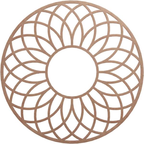 0.375 in. x 36 in. x 36 in. Wood Medallion Moulding