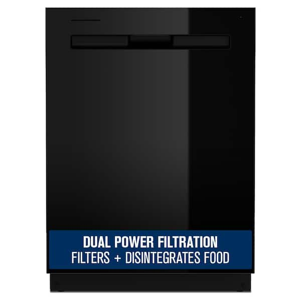 24 in. Black Top Control Built-in Tall Tub Dishwasher with Dual Power Filtration, 47 dBA