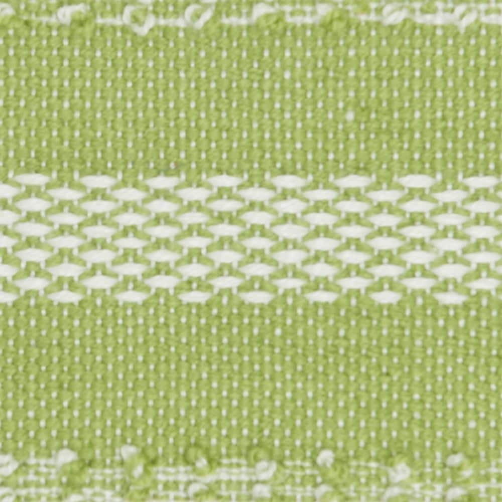 Green and Ivory Embroidered Square Outdoor Throw Pillow Set