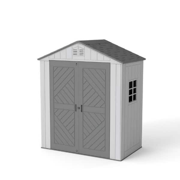 20 sq. 6 x 4 ft. Outdoor Resin Storage Shed, Weatherproof Durable Tool Shed, Lockable with Floor and Window