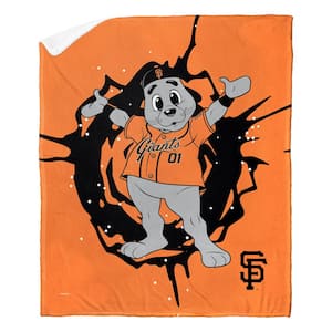 MLB Mascots Sf Giants Silk Touch Sherpa Multicolor Throw