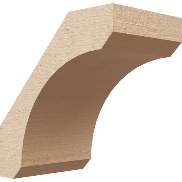 Ekena Millwork 5 in. x 8 in. x 8 in. Legacy Rough Cedar Woodgrain Timberthane Polyurethane Knee Brace, Primed