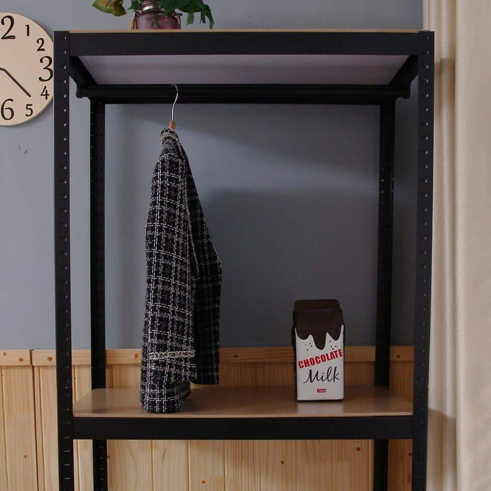 Black Heavy Duty Portable Wire Closet Organizer with Adjustable Shelves