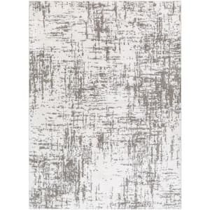 Osaka Gray/White Abstract 8 ft. x 10 ft. Indoor Area Rug