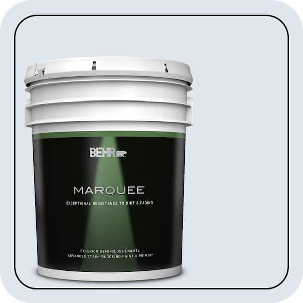 BEHR MARQUEE 5 gal. #590C-1 Morning Haze Semi-Gloss Enamel Exterior Paint & Primer