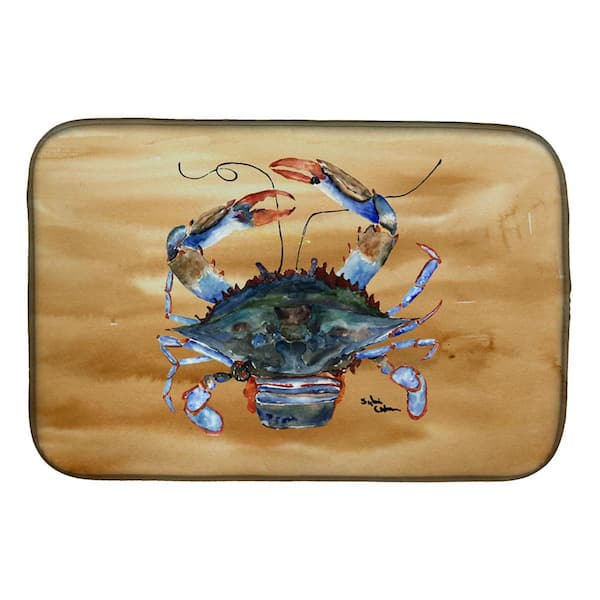 Caroline's Treasures 14 in. x 21 in. Multi-Color Crab Dish Drying