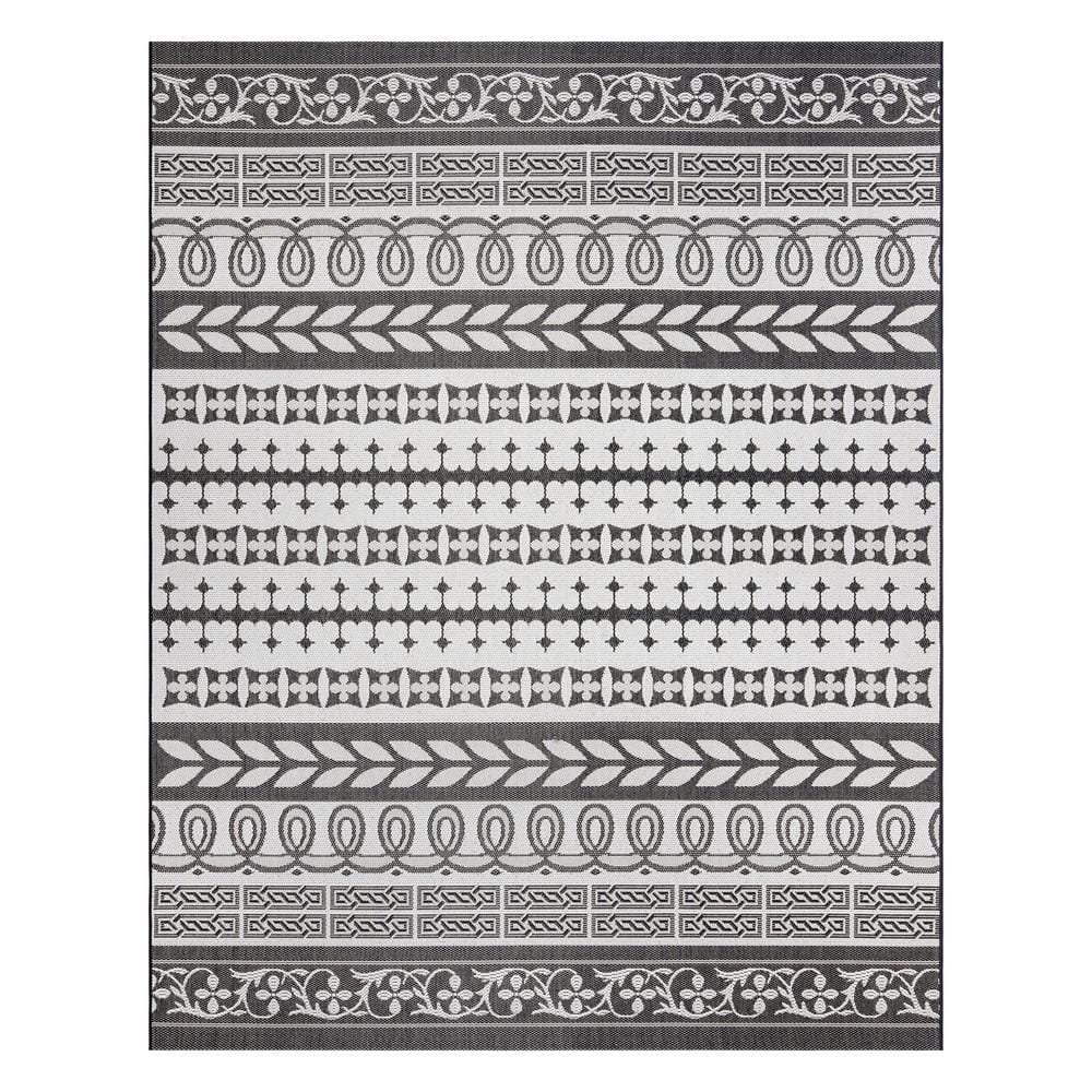 Paseo Burke Striped Black/White 8 ft. x 10 ft. Striped Indoor/Outdoor Area Rug price history on PriceWatchPro