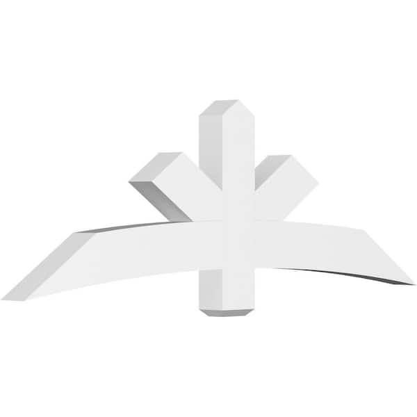 Ekena Millwork Alberta 72 in. W x 24 in. H x 4 in. D Signature Polyurethane Bracket