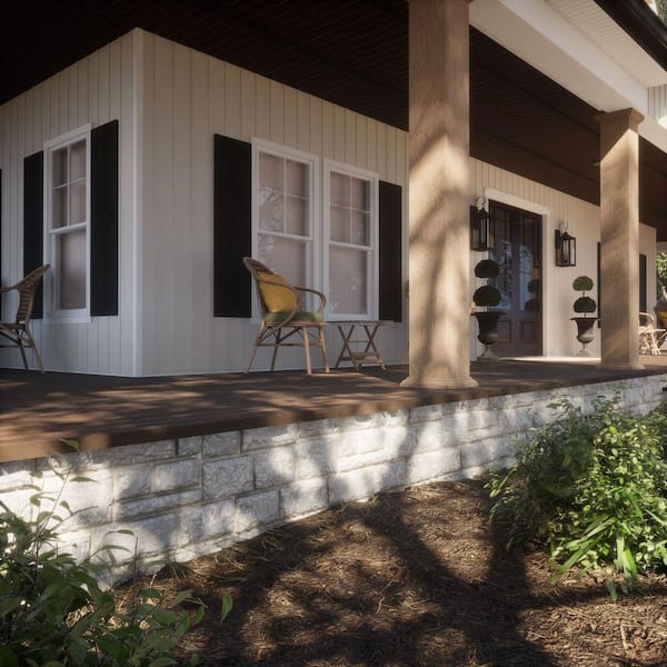 EverStone Regal Faux Stone Panel, 47 3/4"W x 24 3/4"H x 1 3/4"D, Birch Color