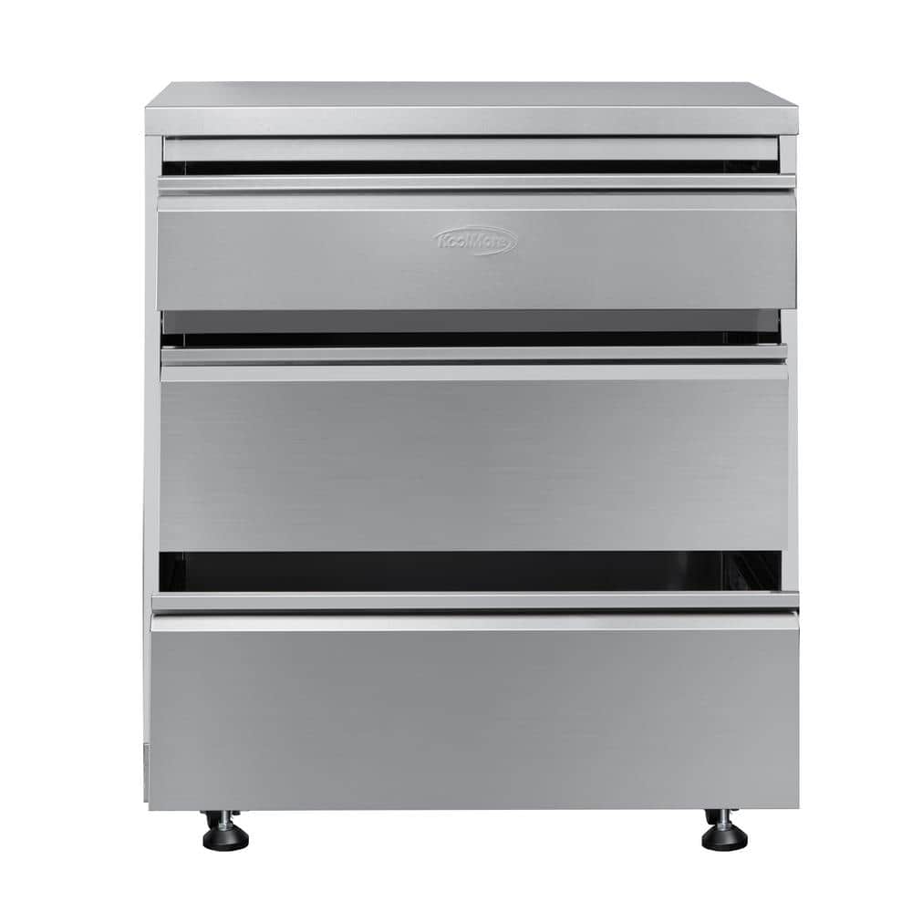 32 in. Stainless Steel Outdoor Kitchen Cabinet with Three Drawers