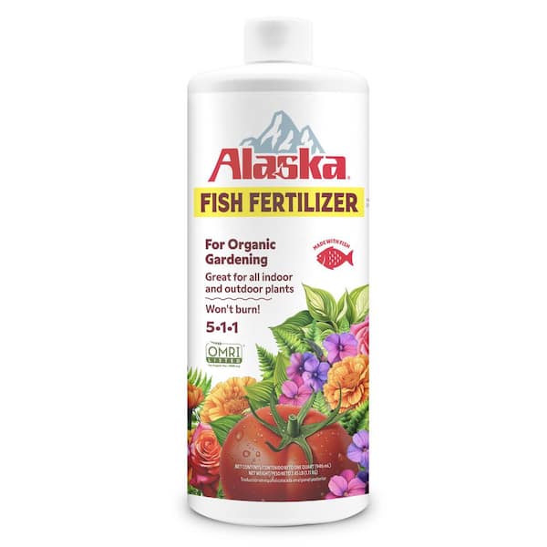 32 oz. (1 qt.) Organic Gardening Liquid Fish Emulsion Plant Food Fertilizer Concentrate 5-1-1