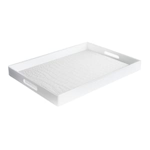 White Polypropylene Rectangular Alligator Tray