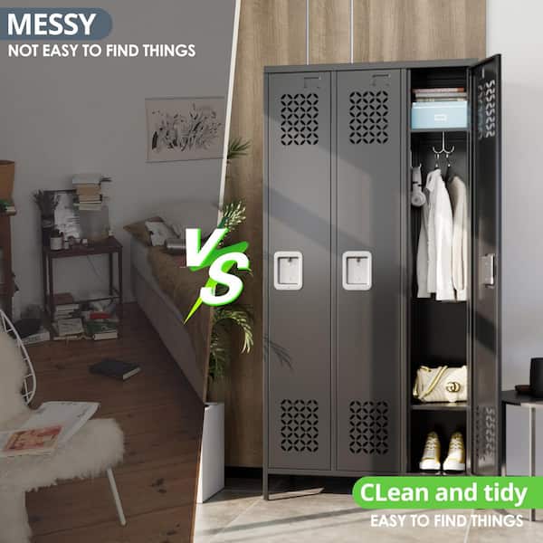 Kaikeeqli Metal Freestanding Cabinet 72 in. H x 35.5 in. W x 16 in