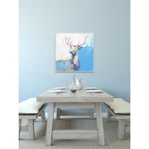 48 in. H x 48 in. W "Pastel Deer" by Marmont Hill Framed Printed Canvas Wall Art