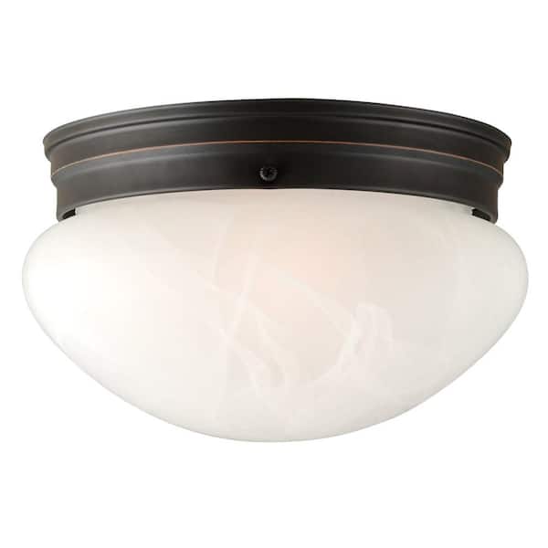 Design House Millbridge 2-Light Oil Rubbed Bronze Ceiling Semi Flush Mount Light Fixture