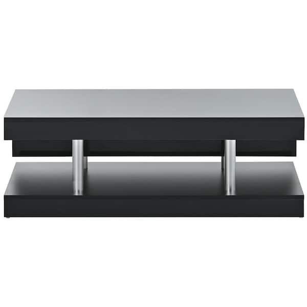 Simple Modern Gray Yellow and Black Geometric Coffee Table by  BlackStrawberry