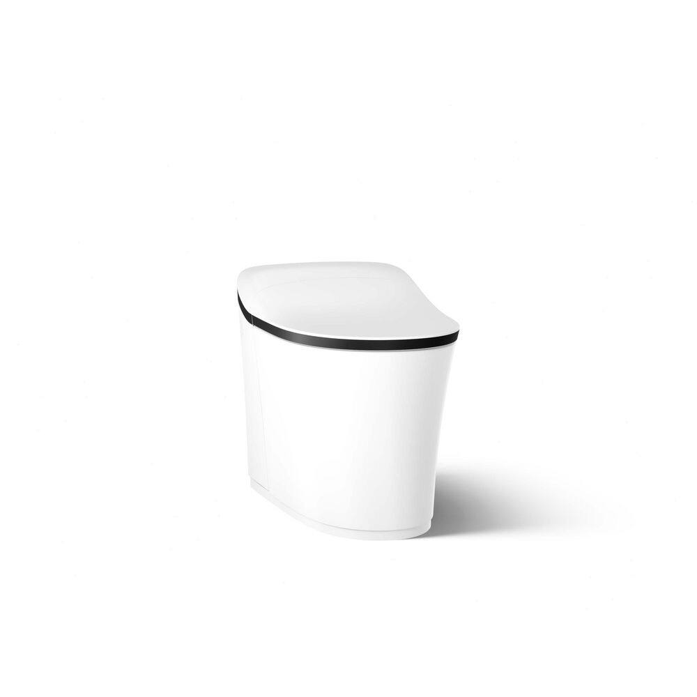 Eir 12 in. Rough In One-Piece 0.8/1.0 GPF Dual Flush Elongated Smart Bidet Toilet in Matte Black/White with Air Drying price history on PriceWatchPro