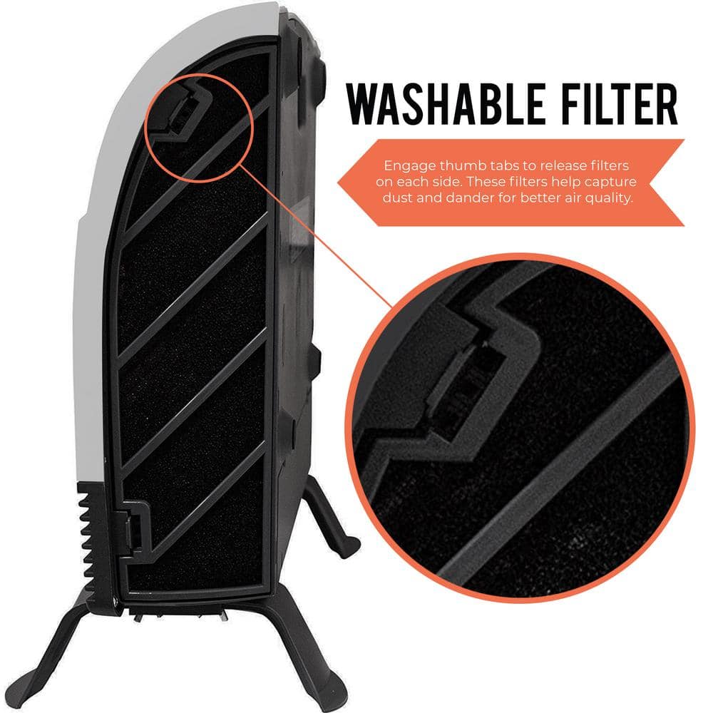 White 1500W Electric Infrared Wall-Mounted Heater with Thermostat